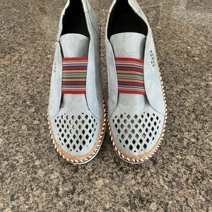 Size 9 light blue new slip ons